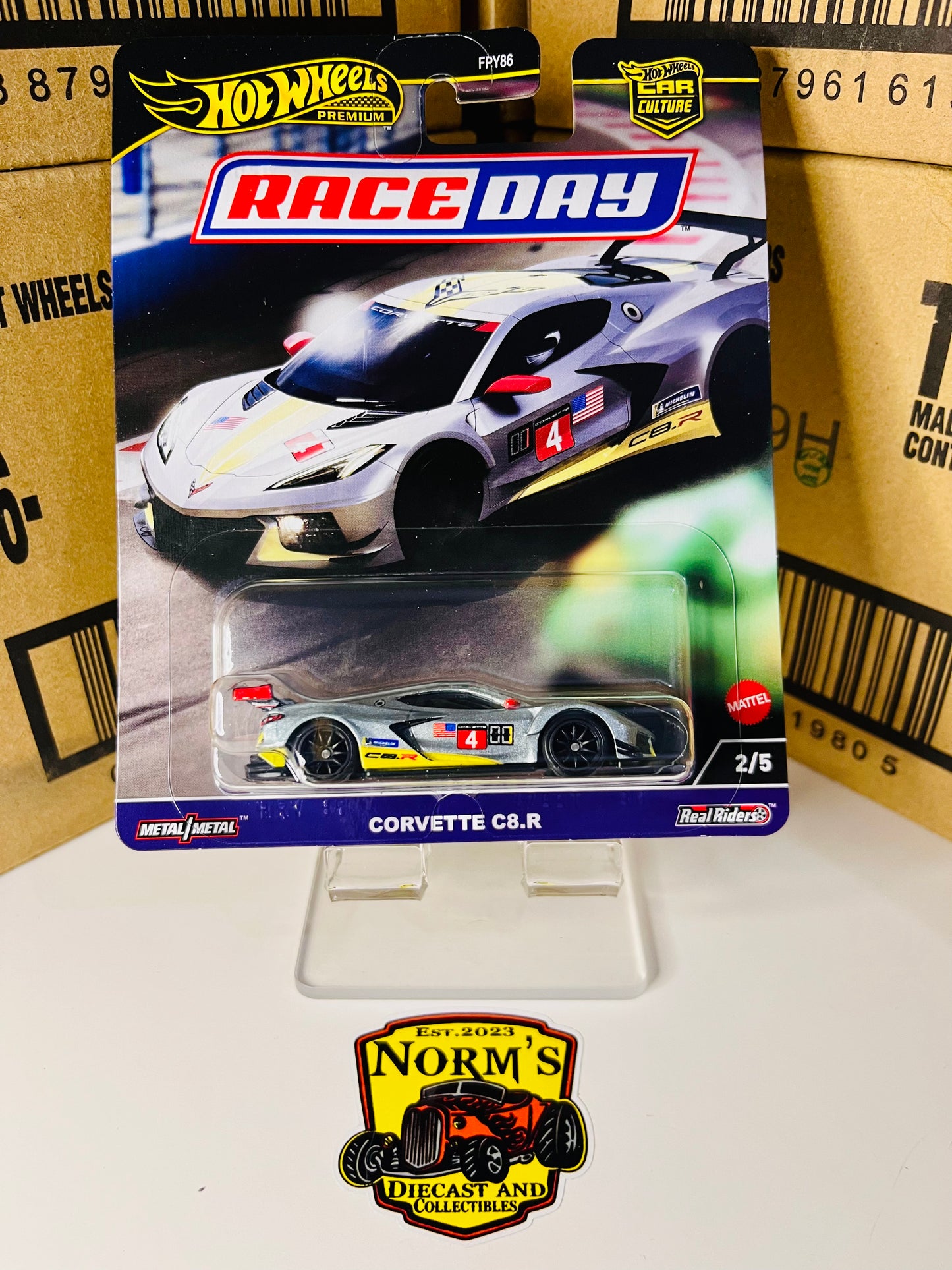 Hot Wheels Premium Pop Culture Race Day Corvette C8.R 2/5