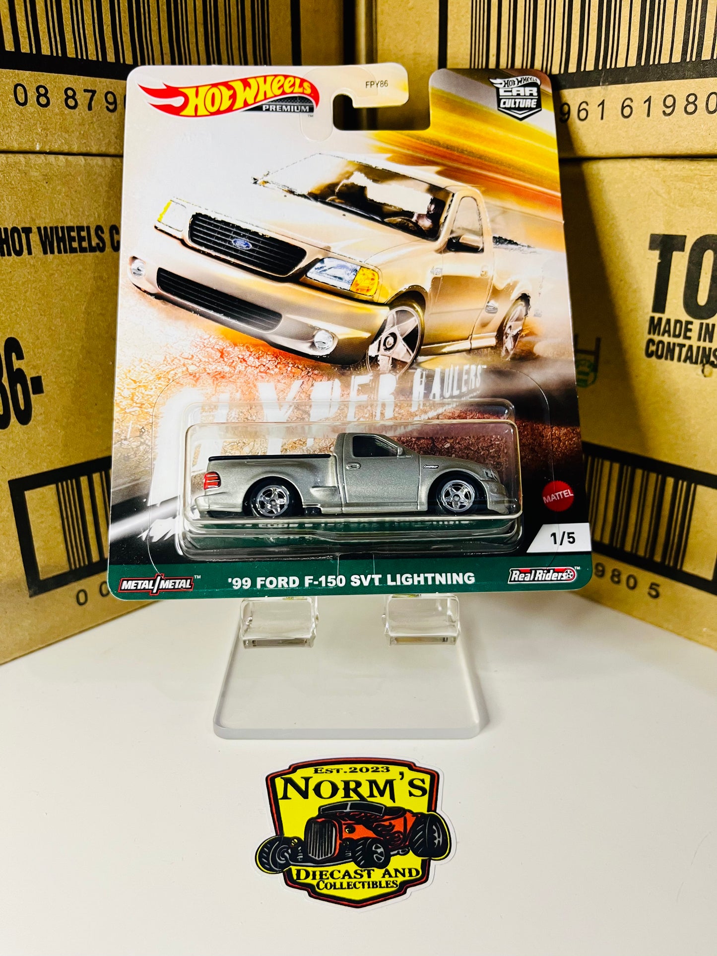 Hot Wheels Premium Car Culture ‘99 Ford F-150 SVT Lightning Hyper Haulers 1/5