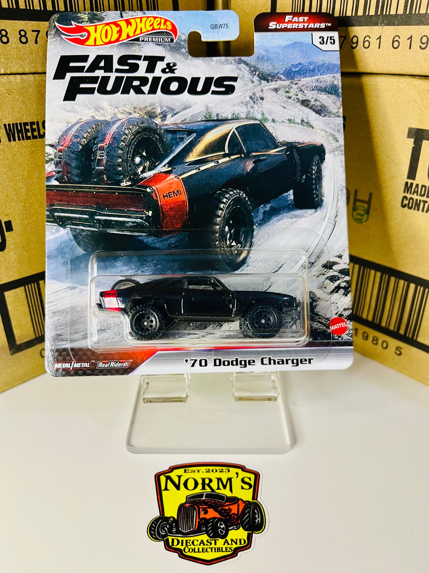 Hot Wheels Premium Fast & Furious ‘70 Dodge Charger Fast Superstars 3/5